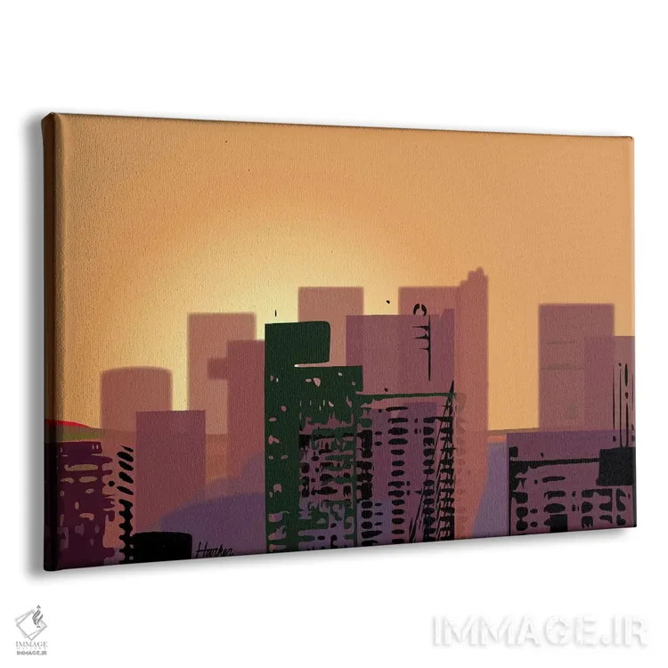 تابلو دکوراتیو غروب آفتاب بر سانفرانسیسکو اثر چارلز هارکر - نمای پرسپکتیو محصول