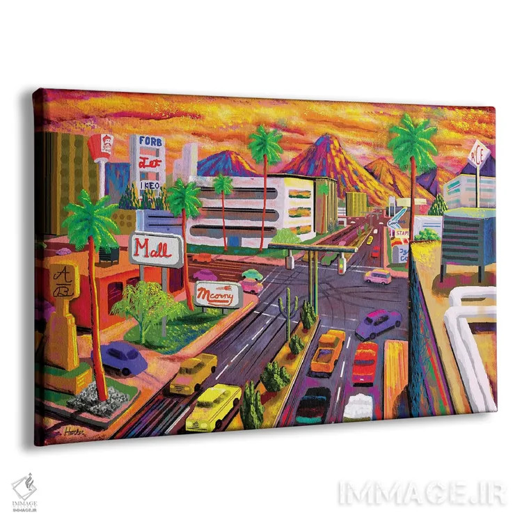 تابلو دکوراتیو جاده کمل بک، فونیکس اثر چارلز هارکر - نمای پرسپکتیو محصول