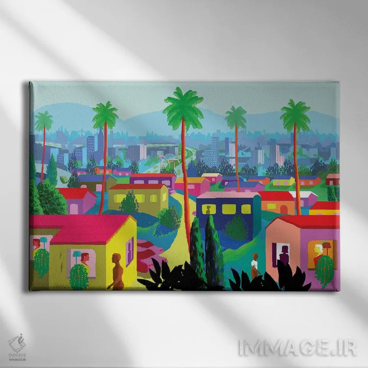 تابلو دکوراتیو کالیفرنیای عزیز اثر چارلز هارکر - نمای روبهرو روی دیوار