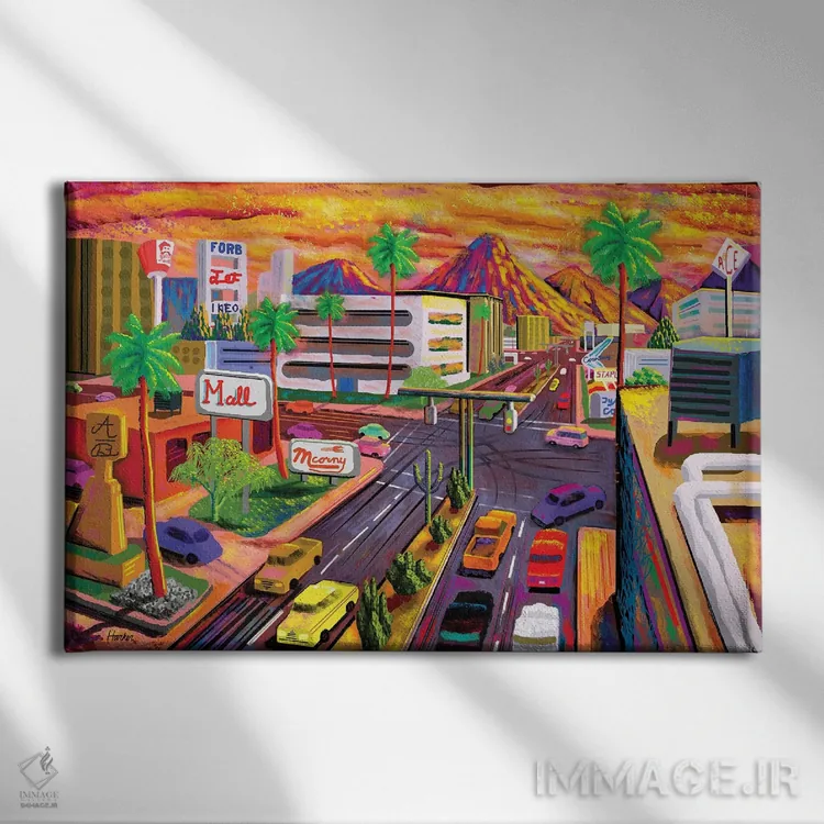 تابلو دکوراتیو جاده کمل بک، فونیکس اثر چارلز هارکر - نمای روبهرو روی دیوار