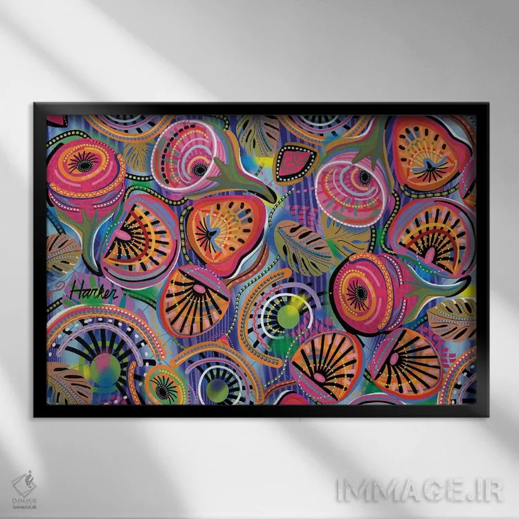 تابلو دکوراتیو درخشش پس از غروب اثر چارلز هارکر - نمای قابدار مشکی