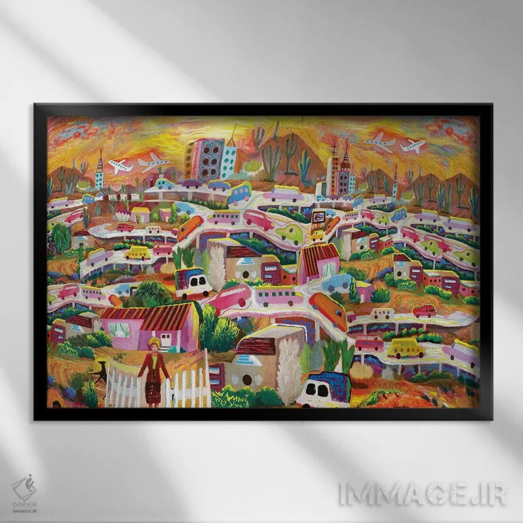 تابلو دکوراتیو لا فینیکرا اثر چارلز هارکر - نمای قابدار مشکی