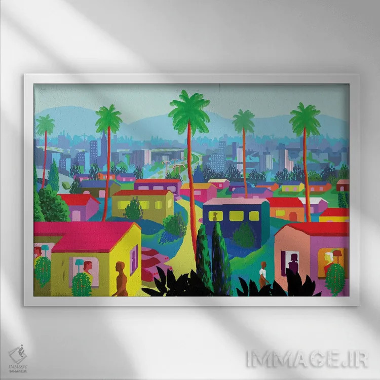 تابلو دکوراتیو کالیفرنیای عزیز اثر چارلز هارکر - نمای قابدار سفید