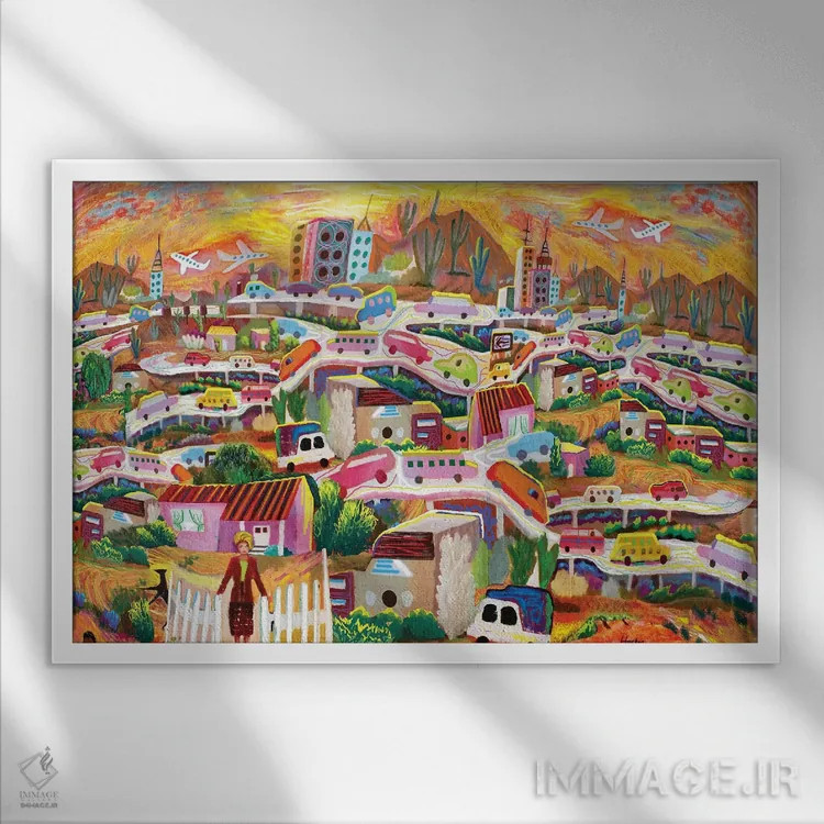 تابلو دکوراتیو لا فینیکرا اثر چارلز هارکر - نمای قابدار سفید