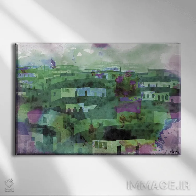 تابلو دکوراتیو در هنگام باران اثر چارلز هارکر - نمای روبهرو روی دیوار