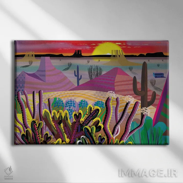 تابلو دکوراتیو بیابان درونت اثر چارلز هارکر - نمای روبهرو روی دیوار