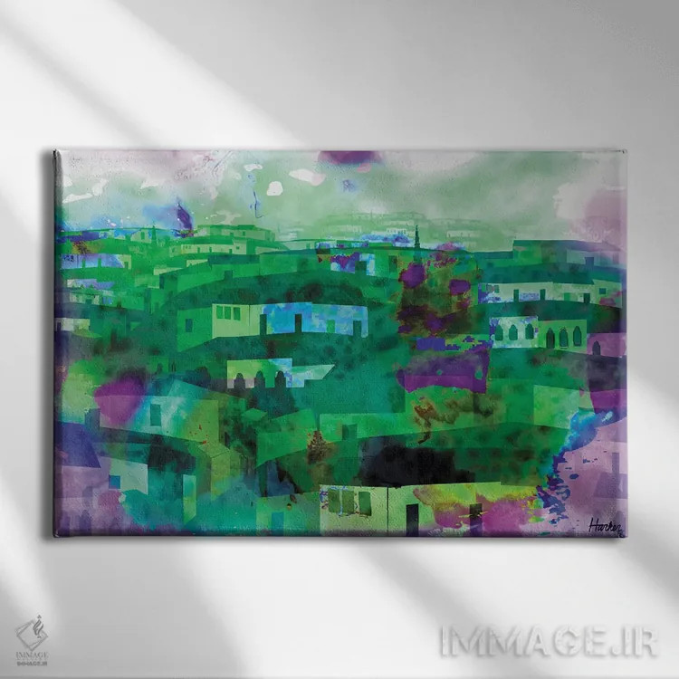 تابلو دکوراتیو پس از باران اثر چارلز هارکر - نمای روبهرو روی دیوار