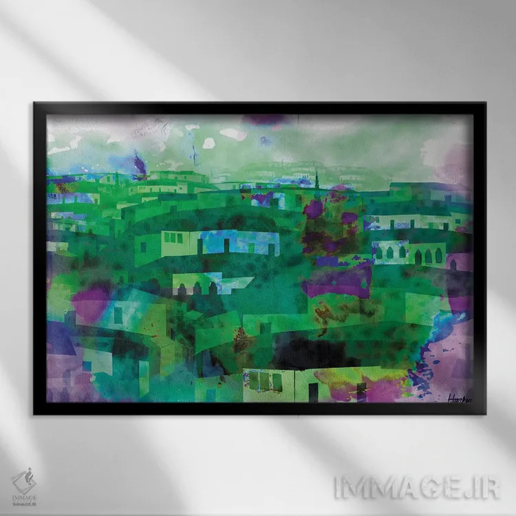 تابلو دکوراتیو پس از باران اثر چارلز هارکر - نمای قابدار مشکی