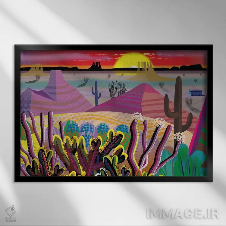تابلو دکوراتیو بیابان درونت اثر چارلز هارکر - نمای قابدار مشکی