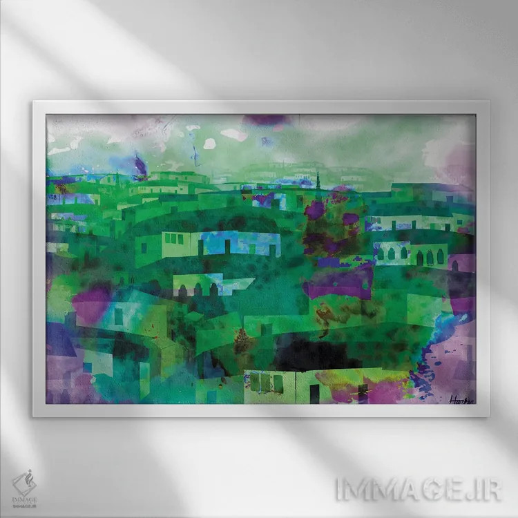 تابلو دکوراتیو پس از باران اثر چارلز هارکر - نمای قابدار سفید