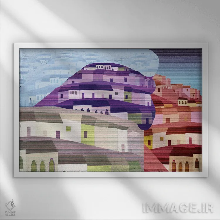 تابلو دکوراتیو دره گرینگو اثر چارلز هارکر - نمای قابدار سفید