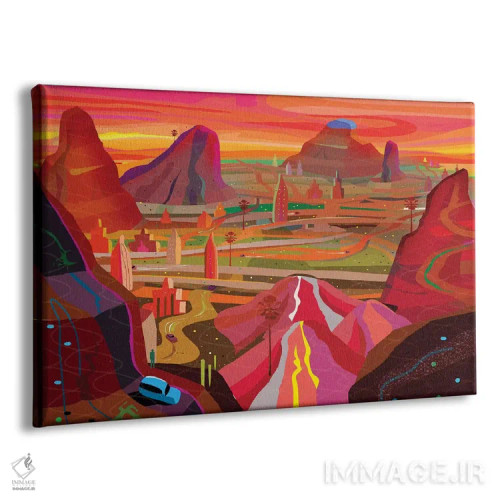 تابلو دکوراتیو شهر علم اثر چارلز هارکر - نمای پرسپکتیو محصول