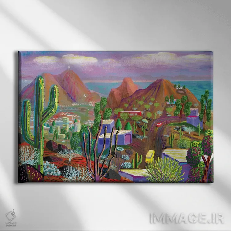 تابلو دکوراتیو فونیکس پس از فرو رفتن کالیفرنیا در اقیانوس اثر چارلز هارکر - نمای روبهرو روی دیوار