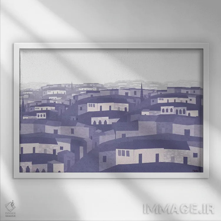 تابلو دکوراتیو تلال نپانتلا اثر چارلز هارکر - نمای قابدار سفید