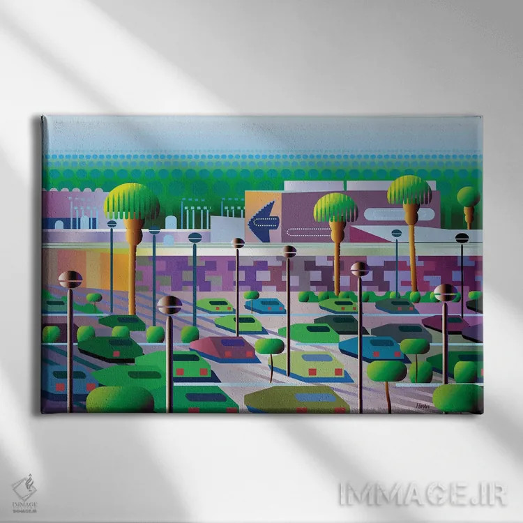 تابلو دکوراتیو دره سیلیکون اثر چارلز هارکر - نمای روبهرو روی دیوار