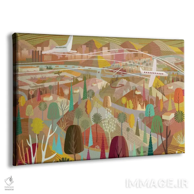 تابلو دکوراتیو لس آنجلس تا ریورساید اثر چارلز هارکر - نمای پرسپکتیو محصول