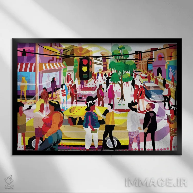 تابلو دکوراتیو محور مرکزی اثر چارلز هارکر - نمای قابدار مشکی