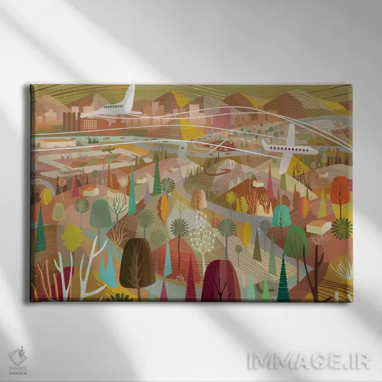 تابلو دکوراتیو لس آنجلس تا ریورساید اثر چارلز هارکر - نمای روبهرو روی دیوار