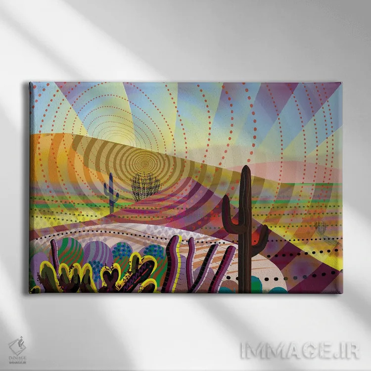 تابلو دکوراتیو چشم بیابان اثر چارلز هارکر - نمای روبهرو روی دیوار