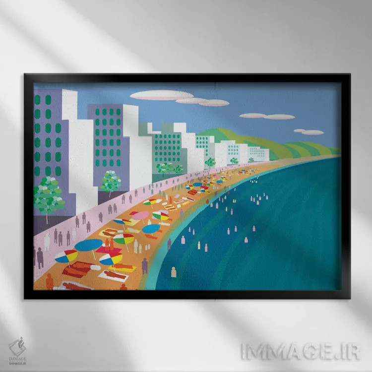 تابلو دکوراتیو مالکون اثر چارلز هارکر - نمای قابدار مشکی