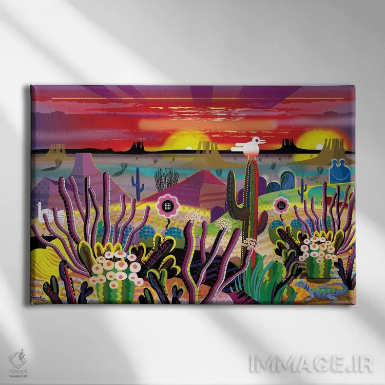 تابلو دکوراتیو باغ عدن اثر چارلز هارکر - نمای روبهرو روی دیوار