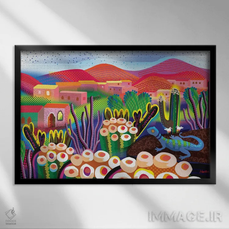 تابلو دکوراتیو سان آگوستین اتلا اثر چارلز هارکر - نمای قابدار مشکی