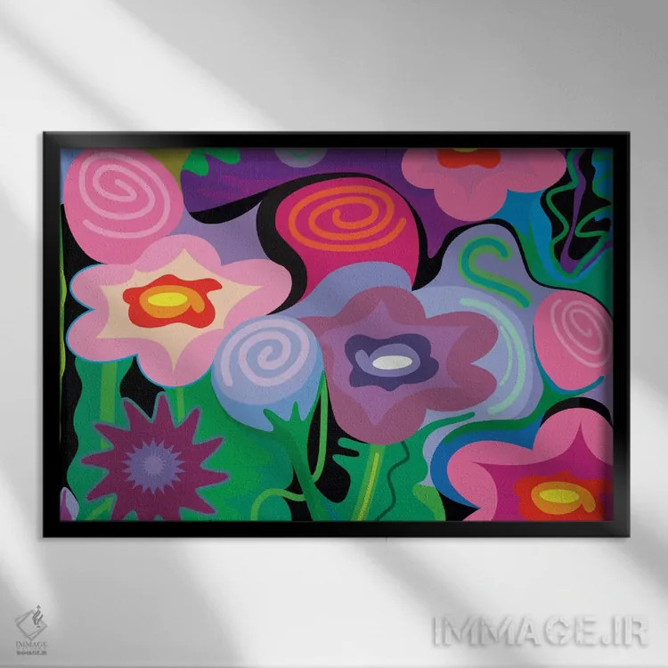 تابلو دکوراتیو آواز شهر مکزیک اثر چارلز هارکر - نمای قابدار مشکی