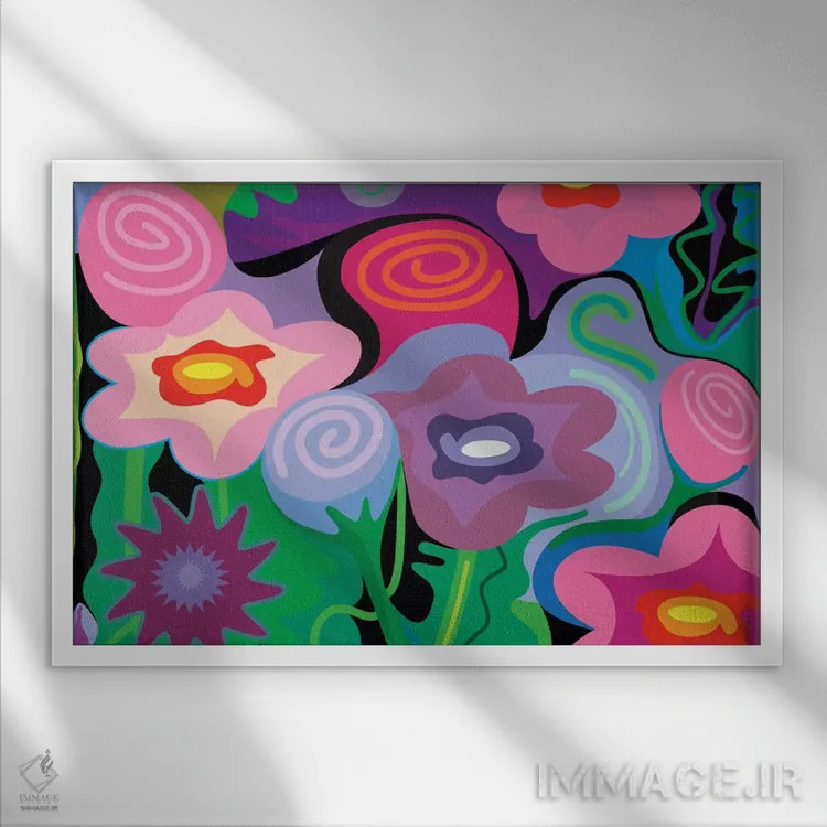 تابلو دکوراتیو آواز شهر مکزیک اثر چارلز هارکر - نمای قابدار سفید