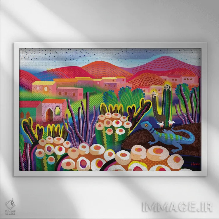 تابلو دکوراتیو سان آگوستین اتلا اثر چارلز هارکر - نمای قابدار سفید