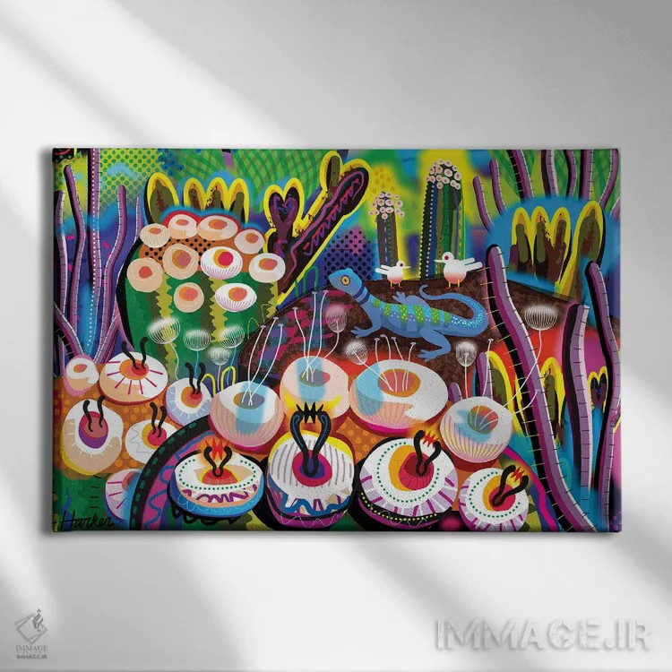 تابلو دکوراتیو تیکال اثر چارلز هارکر - نمای روبهرو روی دیوار