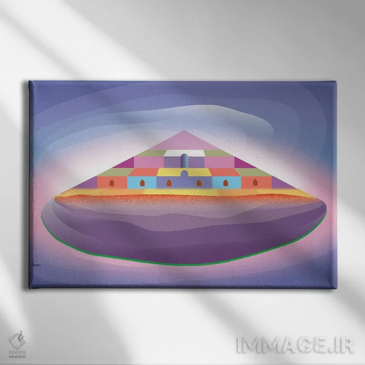 تابلو دکوراتیو جزیره آسمان اثر چارلز هارکر - نمای روبهرو روی دیوار