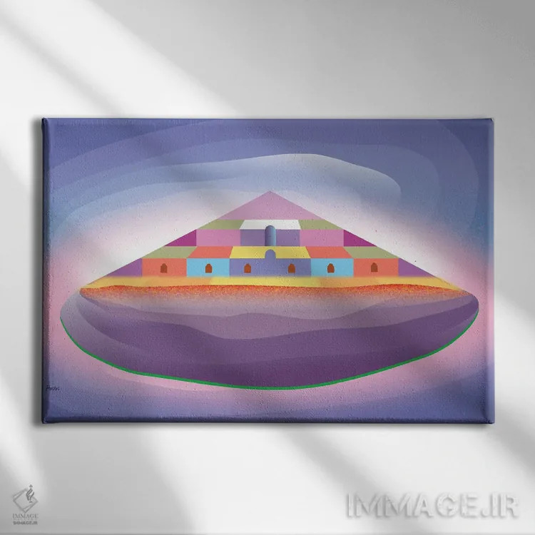 تابلو دکوراتیو جزیره آسمان اثر چارلز هارکر - نمای روبهرو روی دیوار