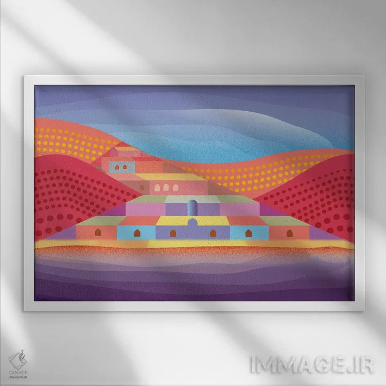 تابلو دکوراتیو خلیج چولا اثر چارلز هارکر - نمای قابدار سفید