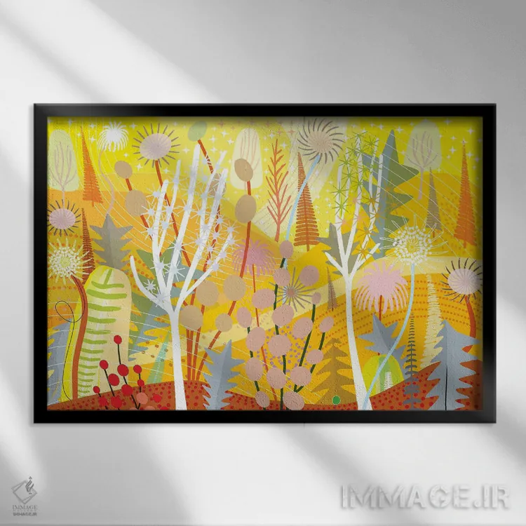 تابلو مدرن گریپ فروت اثر چارلز هارکر - نمای قابدار مشکی