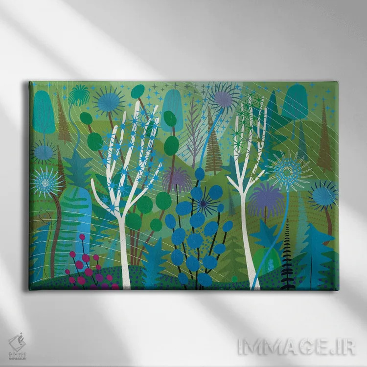 تابلو مدرن لیمویی اثر چارلز هارکر - نمای روبهرو روی دیوار