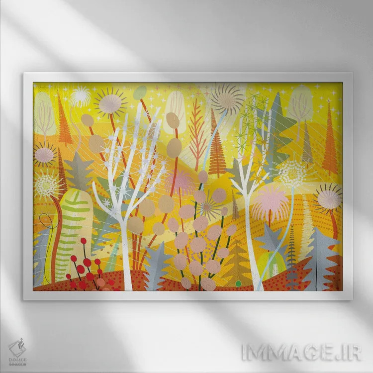 تابلو مدرن گریپ فروت اثر چارلز هارکر - نمای قابدار سفید