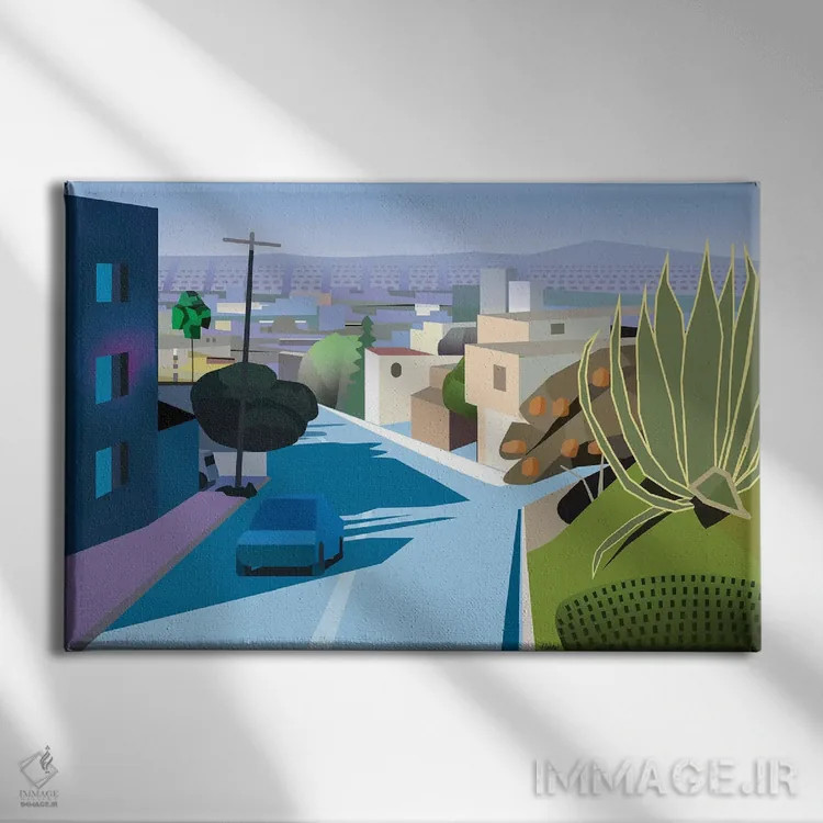 تابلو مدرن تیخوانا اثر چارلز هارکر - نمای روبهرو روی دیوار