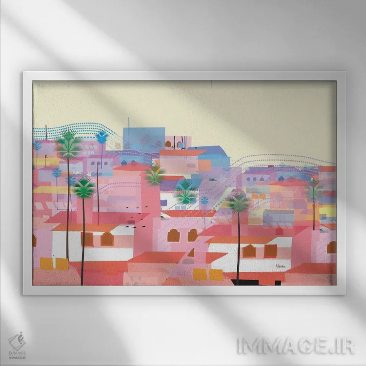 تابلو مدرن پورتو وایاarta اثر چارلز هارکر - نمای قابدار سفید