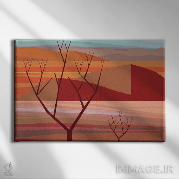 تابلو انتزاعی پیناکاته اثر چارلز هارکر - نمای روبهرو روی دیوار