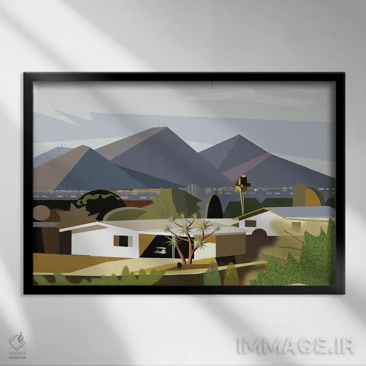 تابلو دکوراتیو فنیکس شمالی اثر چارلز هارکر - نمای قابدار مشکی