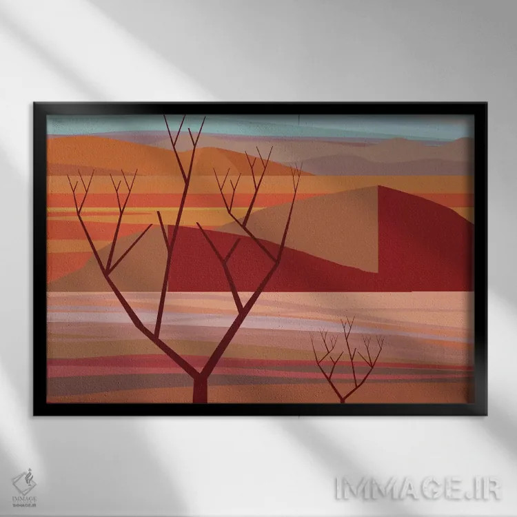 تابلو انتزاعی پیناکاته اثر چارلز هارکر - نمای قابدار مشکی