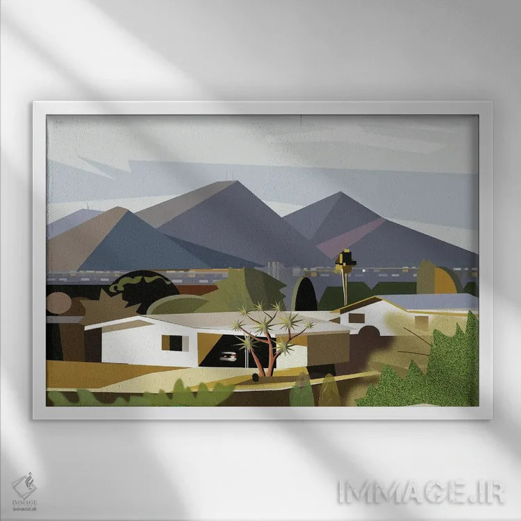 تابلو دکوراتیو فنیکس شمالی اثر چارلز هارکر - نمای قابدار سفید