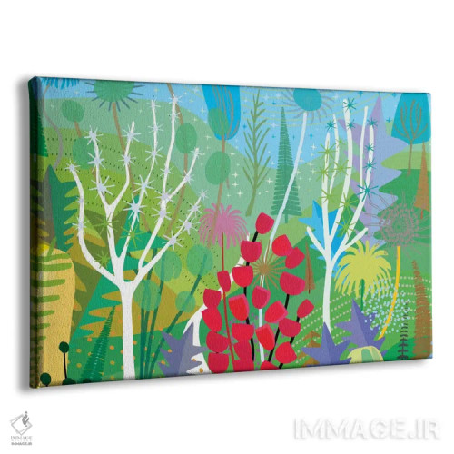 تابلو انتزاعی پارک بهاری اثر چارلز هارکر - نمای پرسپکتیو محصول