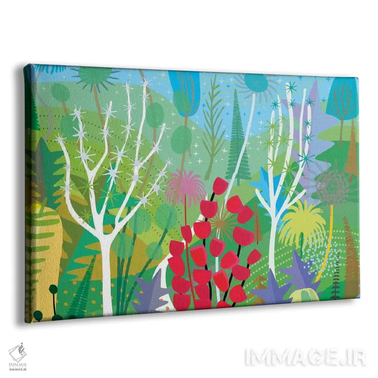 تابلو انتزاعی پارک بهاری اثر چارلز هارکر - نمای پرسپکتیو محصول