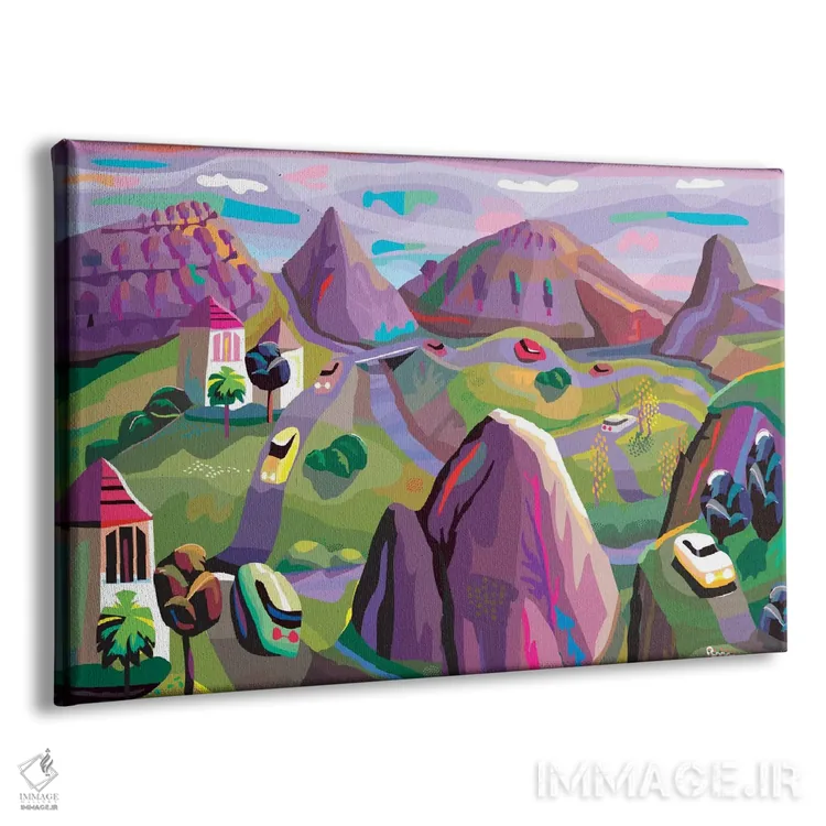 تابلو انتزاعی مسیر ترافل در شابلی اثر چارلز هارکر - نمای پرسپکتیو محصول