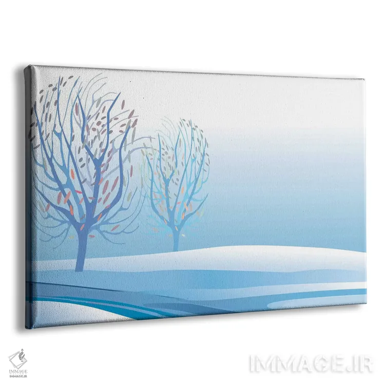 تابلو انتزاعی منظره زمستانی اثر چارلز هارکر - نمای پرسپکتیو محصول