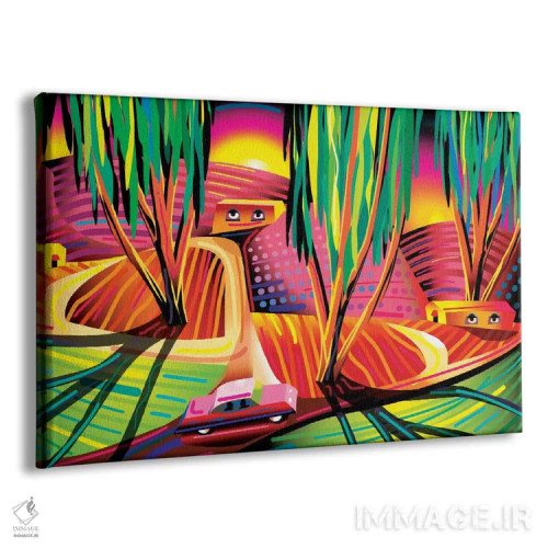 تابلو انتزاعی ون گوگ کنگو اثر چارلز هارکر - نمای پرسپکتیو محصول