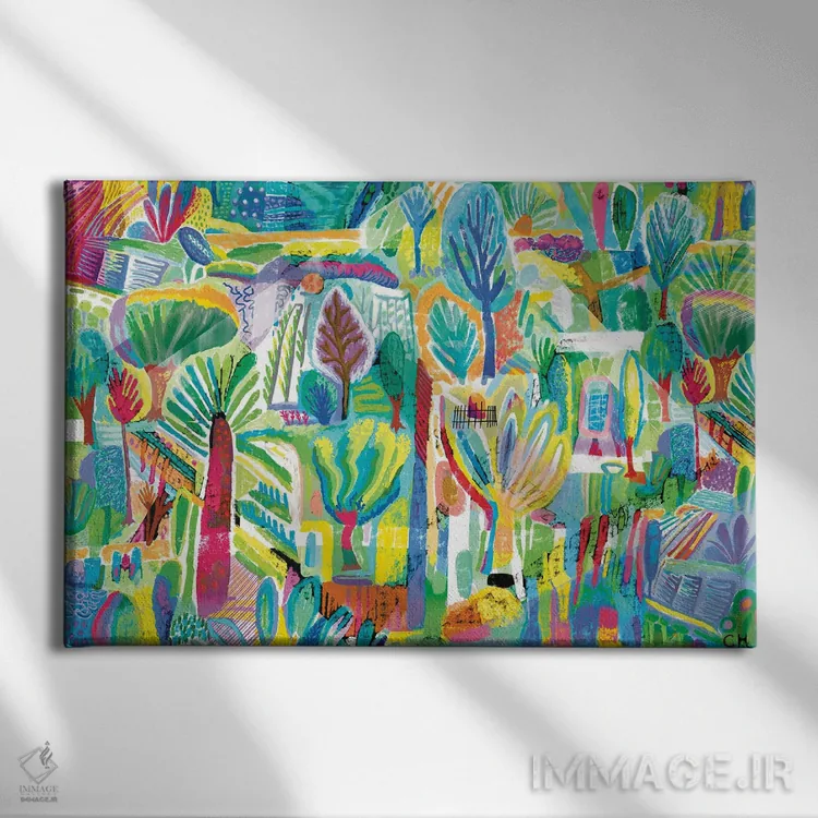 تابلو دکوراتیو حیاط پشتی اثر چارلز هارکر - نمای روبهرو روی دیوار