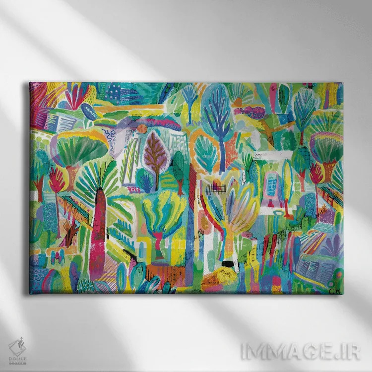 تابلو دکوراتیو حیاط پشتی اثر چارلز هارکر - نمای روبهرو روی دیوار