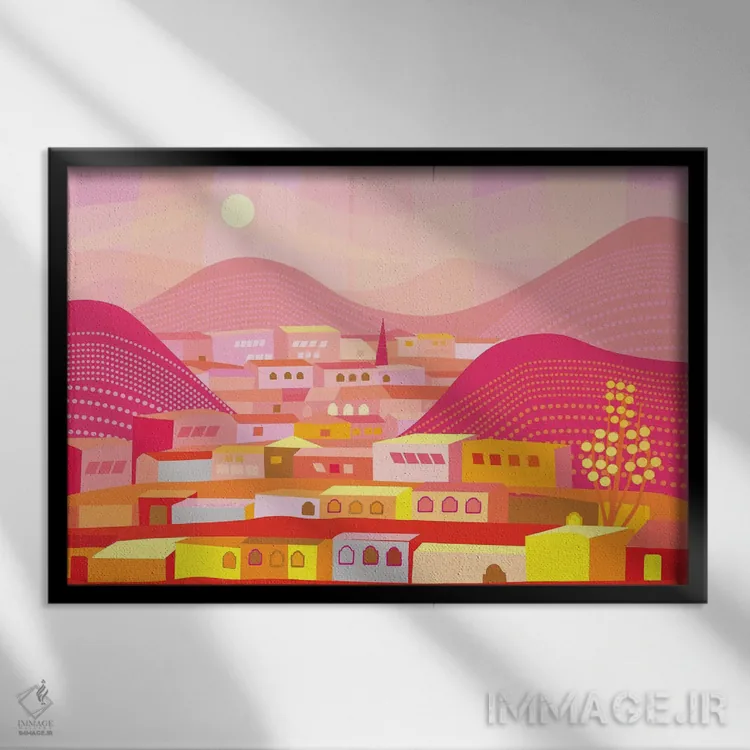 تابلو دکوراتیو کانانئا اثر چارلز هارکر - نمای قابدار مشکی